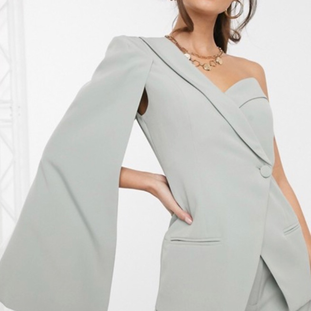 Lavish Alice One Shoulder Blazer
